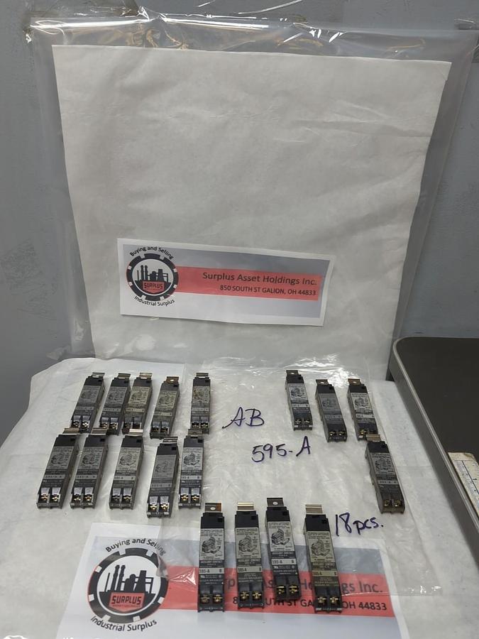 Used ALLEN BRADLEY,595-A,AUXILIARY CONTACT SERIES B LOT OF 18 PRE-OWNED