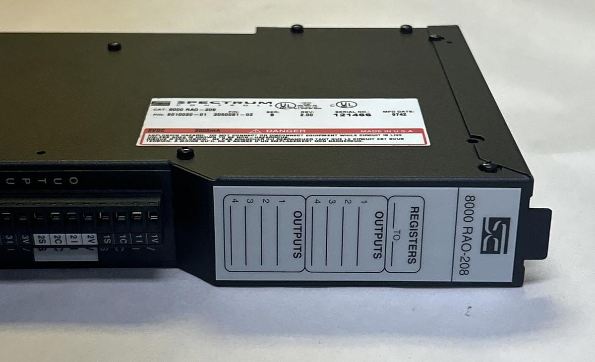 Used SPECTRUM CONTROLS,8000-RAO-208,OUTPUT MODULE