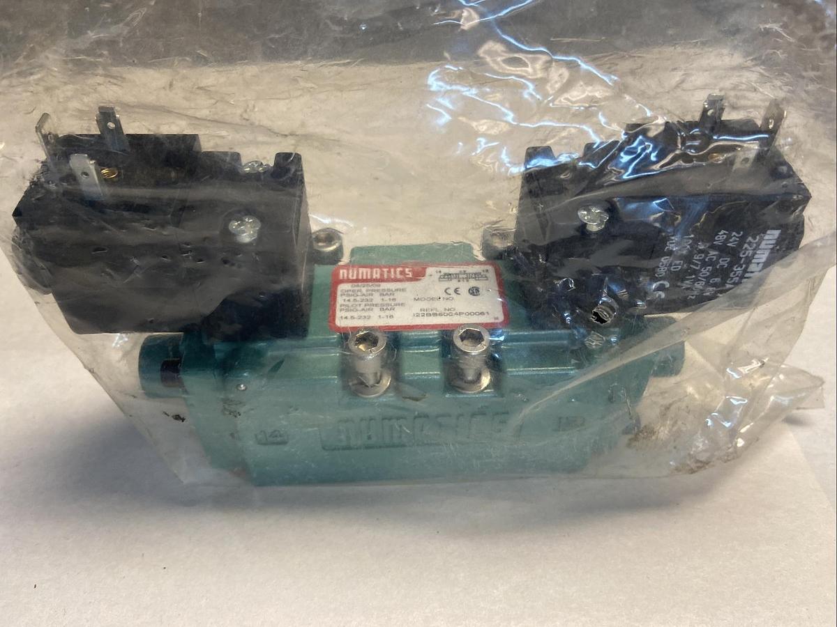 Used Numatics,I22BB6004P00061,Double Solenoid Valve NOS In Sealed Bag