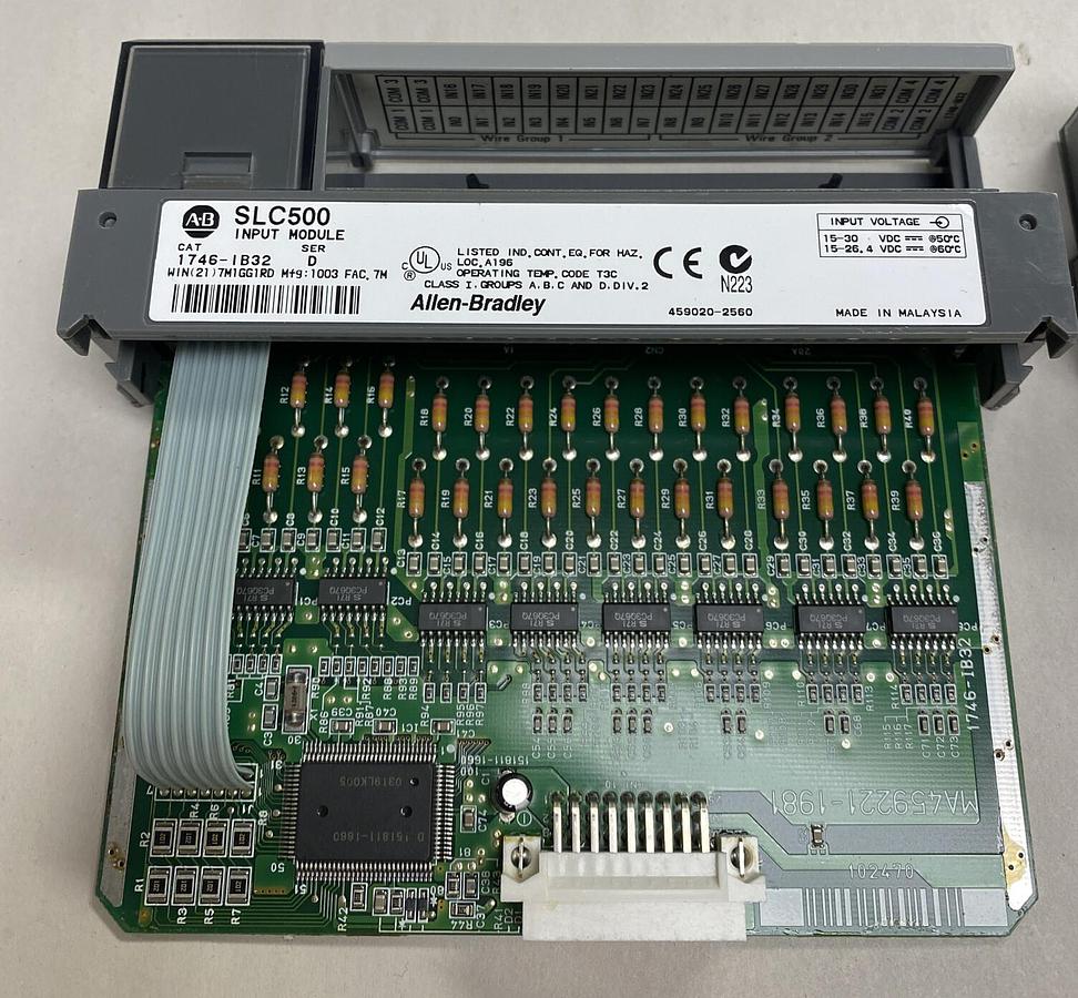 Used Allen-Bradley,1746-IB32,Series D SLC500 Input Module Lot Of 2