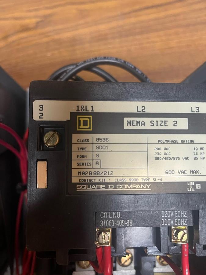 Used SQUARE D,MODEL 5,SIZE 2 MCC 8536SDO1 STARTER BUCKET 50A FAP3605016M BREAKER