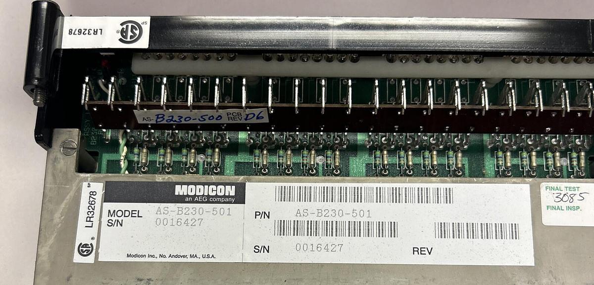 Used MODICON,AS-B230-501,OUTPUT MODULE