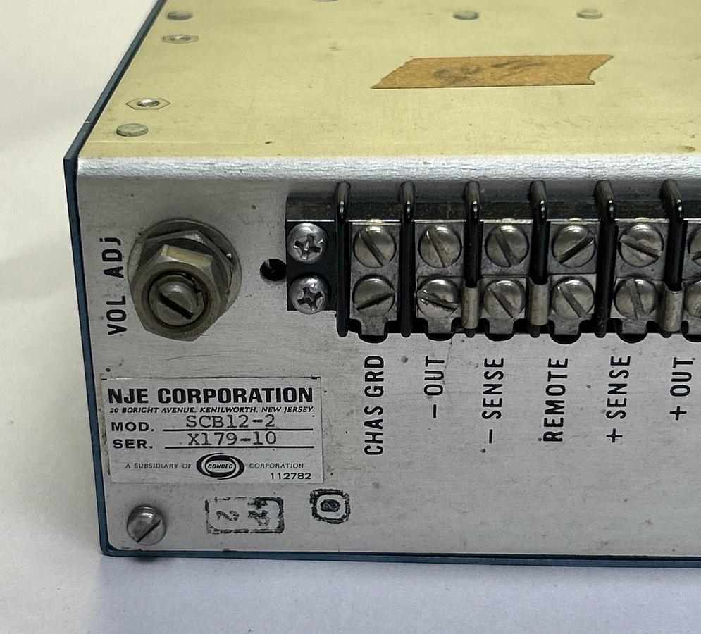 Used NJE CORPORATION,SCB12-2,POWER SUPPLY