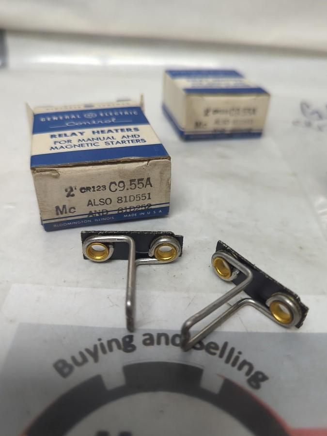 GENERAL ELECTRIC,CR123C9.55A,THERMAL OVERLOAD HEATER ELEMENT LOT OF 4 NOS