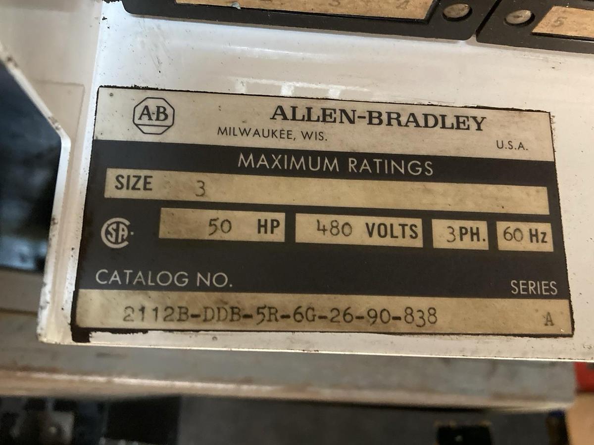 Used Allen-Bradley,2112B,Size 3 32 INCH MCC Fused Starter Bucket 60HP