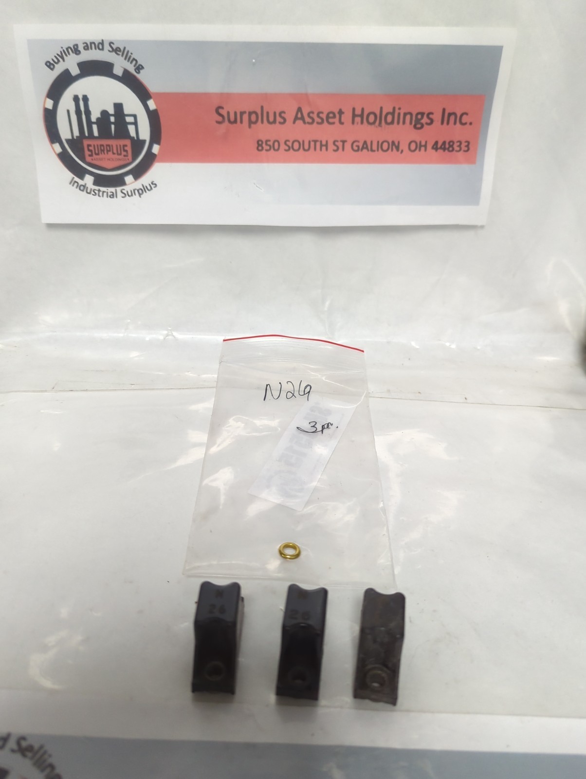 Used ALLEN BRADLEY,N26,THERMAL OVERLOAD PROTECTION HEATER ELEMENT LOT OF 3 PRE-OWNED