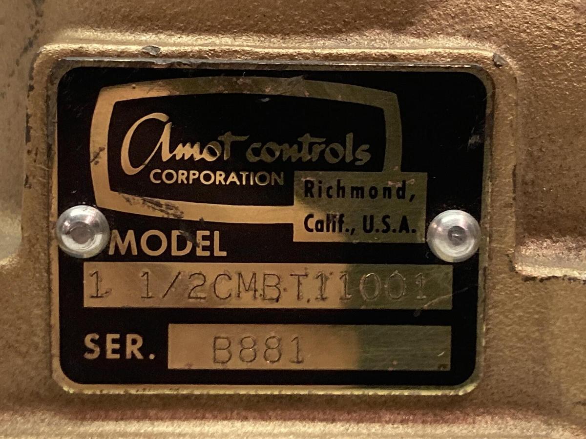 Used Amot Controls,CMBT11001,1 1/2 Inch Thermostatic Control Valve