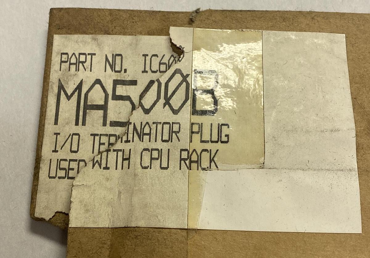 GE FANUC,IC600MA500,I/O TERMINATION PLUG NOS