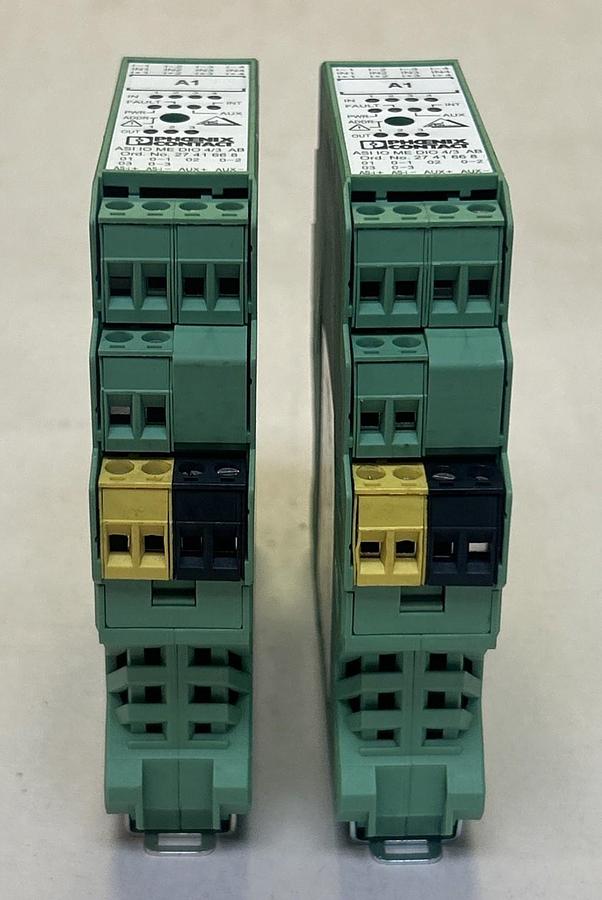 Used PHOENIX CONTACT,ASI IO ME DIO 4/3 AB,DIGITAL I/O MODULE LOT OF 2