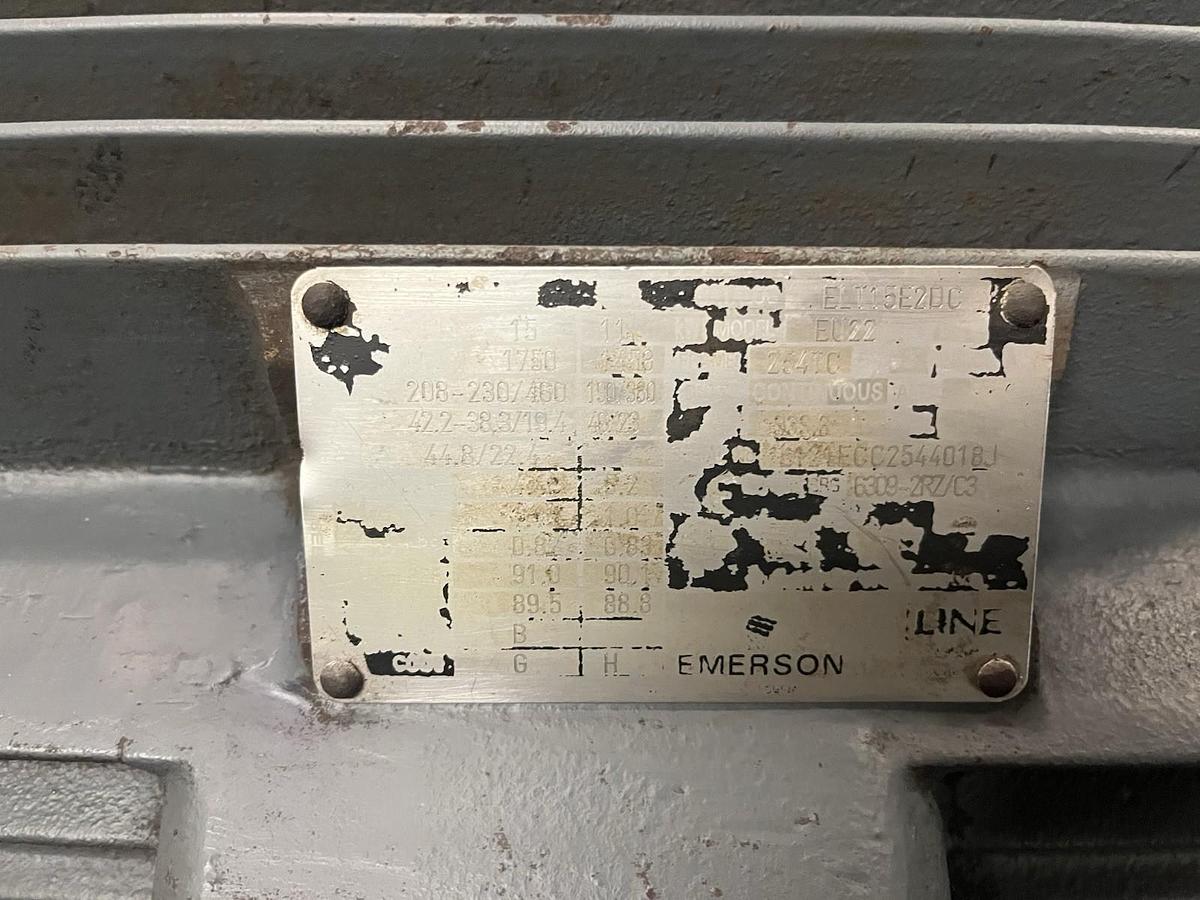 Used EMERSON,ELT15E2DC,EU22 AC MOTOR 15HP 1750RPM 254TC 3PH 460V