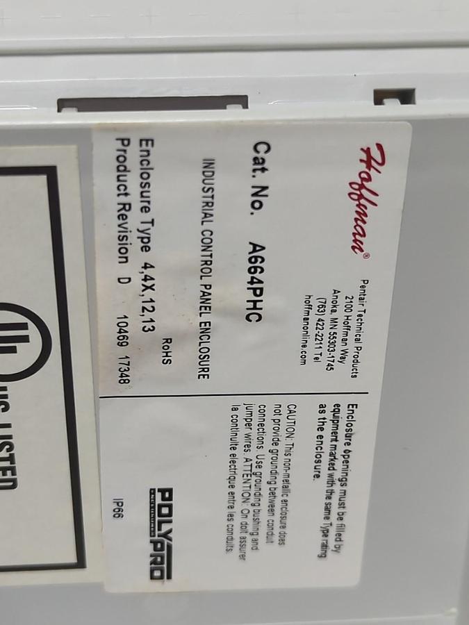 HOFFMAN,A664PHC,JUNCTION BOX ENCLOSURE NOS