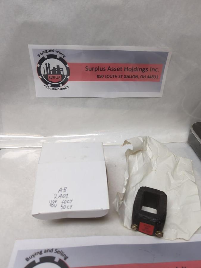 Used ALLEN-BRADLEY,2A01,COIL 110V 60CY 95V 50CY PRE-OWNED