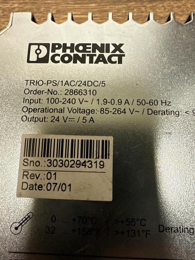 Used Phoenix Contact,Trio-PS/1AC/24DC/5,Power Supply