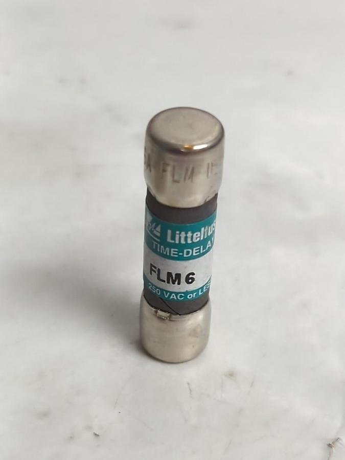 Used LITTELFUSE,FLM6,TIME-DELAY 6 AMP FUSE LOT OF 9 PRE-OWNED