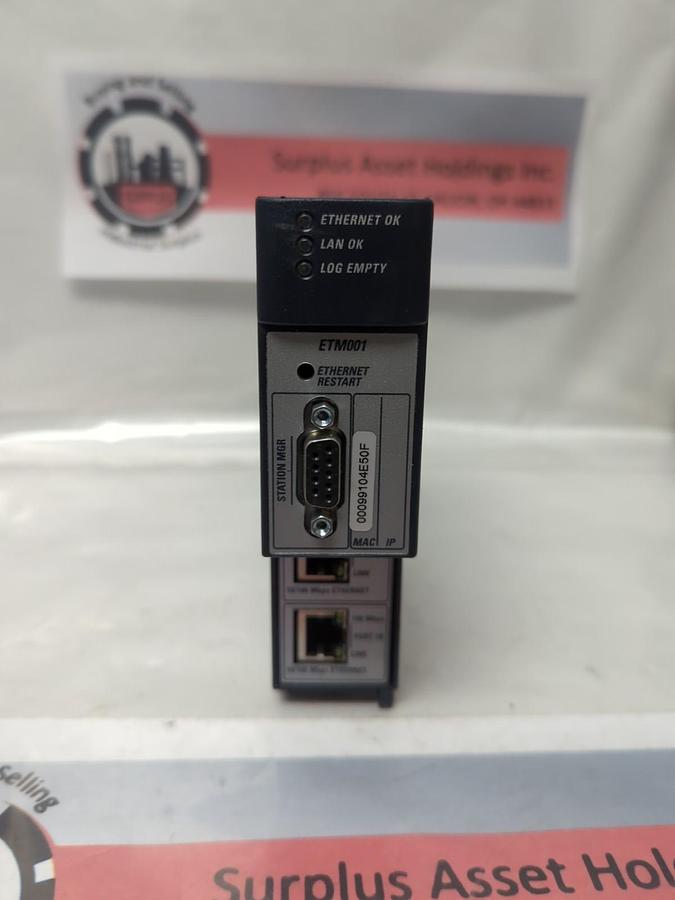 Used GE FANUC,IC695ETM001-ER,RX3i ETHERNET MODULE 10/100BITS W/SWITCH PRE-OWNED