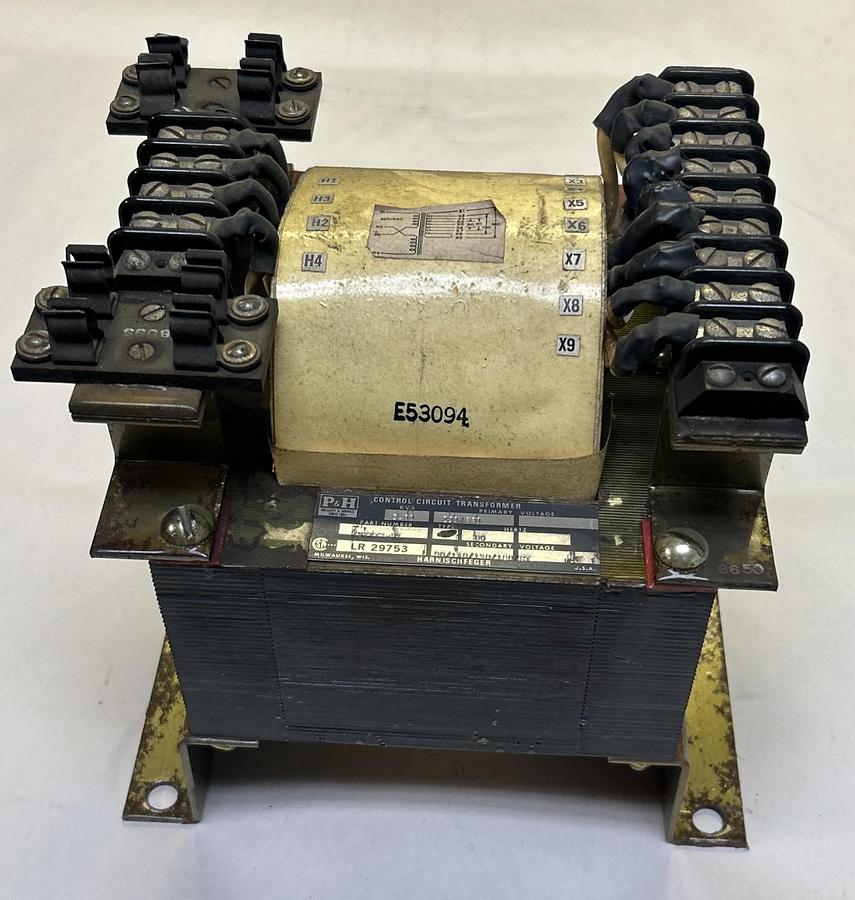 Used P&H,75Z273-D1,CONTROL CIRCUIT TRANSFORMER 3KVA 220/440V PRI 90/110/130/180V SEC