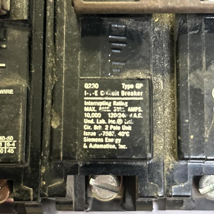 Used ITE,Q230,CIRCUIT BREAKER 30A 120/240V 2P LOT OF 8