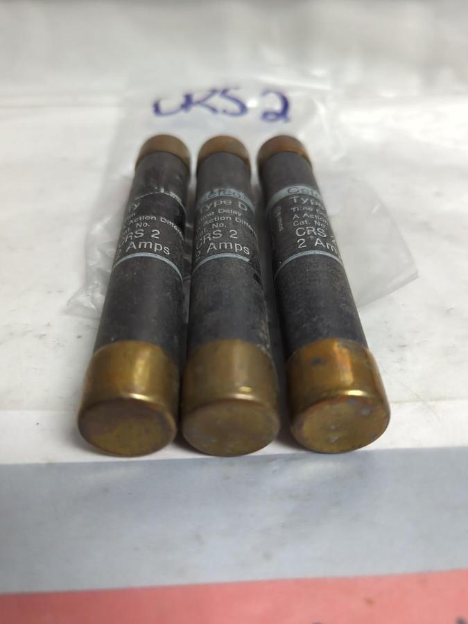 Used CEFCO,CRS 2,TIME-DELAY 2 AMP FUSE LOT OF 3 PRE-OWNED