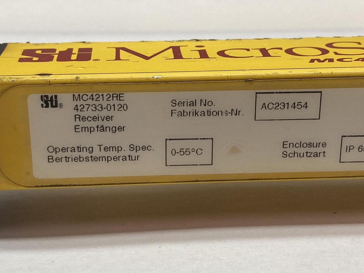 Used STI,MC4224RE,MicroSafe 42733-0240 MC4200 Series Receiver Safety Light Curtain