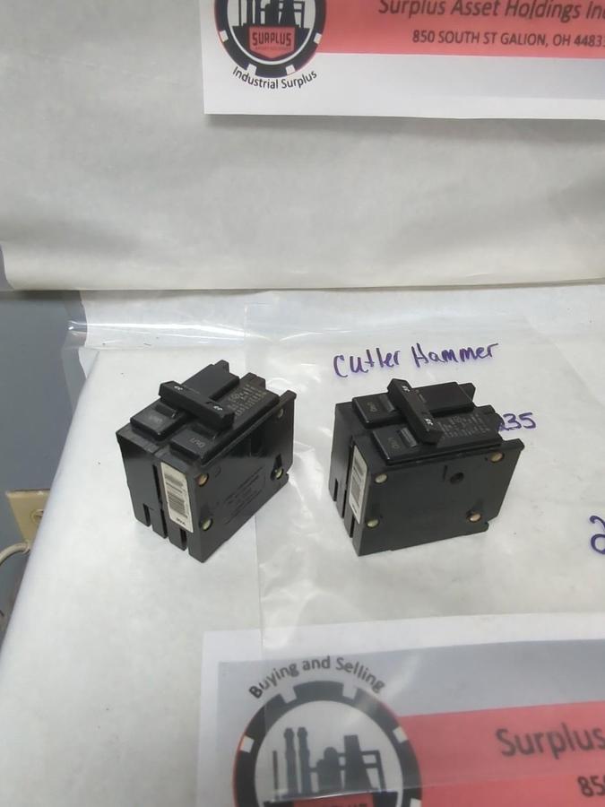 Used CUTLER-HAMMER,BR235,CIRCUIT BREAKER 2-POLE 35 AMP LOT OF 2 PRE-OWNED