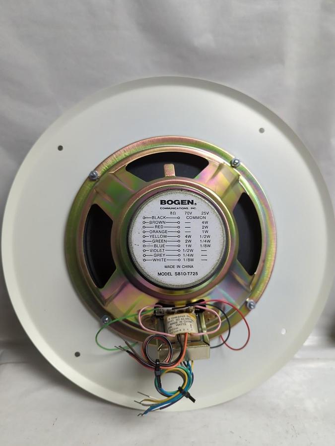 Used BOGEN,S810-T725,8OHM WHITE 8 INCH CEILING SPEAKER PRE-OWNED