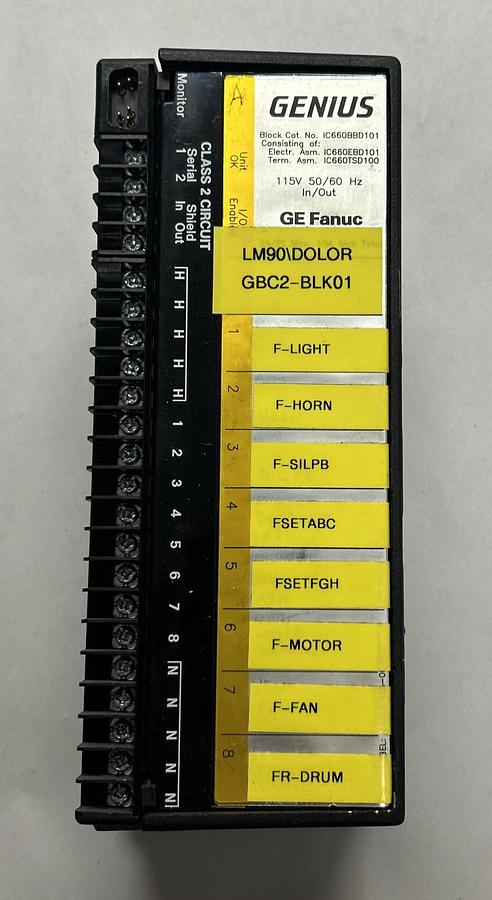 Used GE FANUC,IC660BBD101,GENIUS BLOCK I/O MODULE
