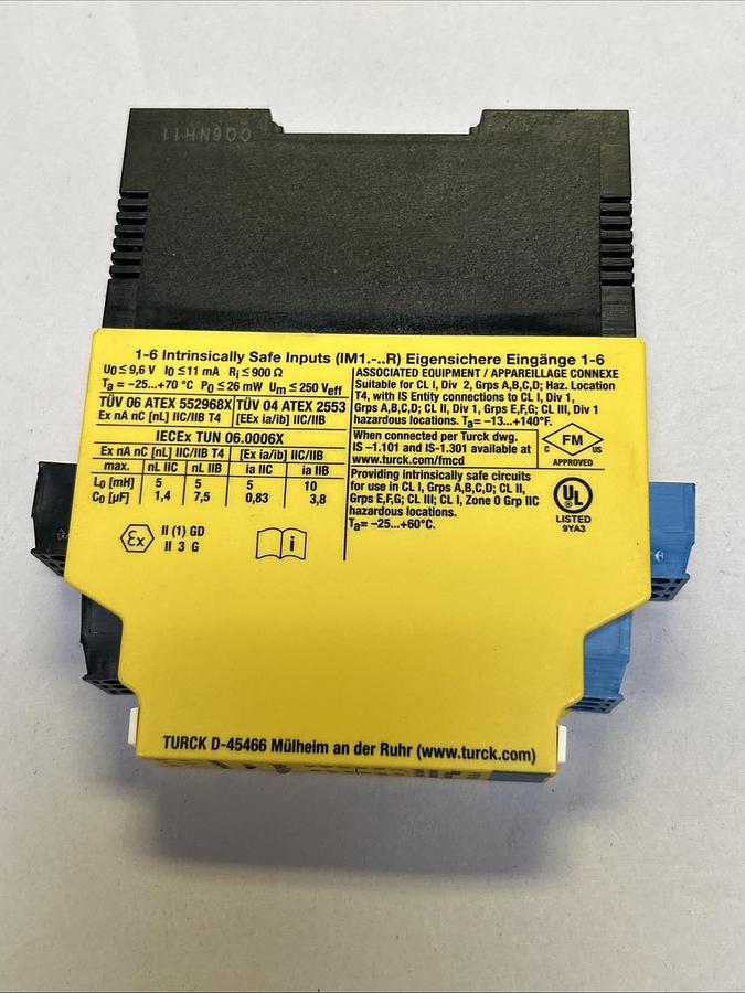 Used TURCK,IM1-22EX-R,ISOLATING SWITCHING AMPLIFIER NEW