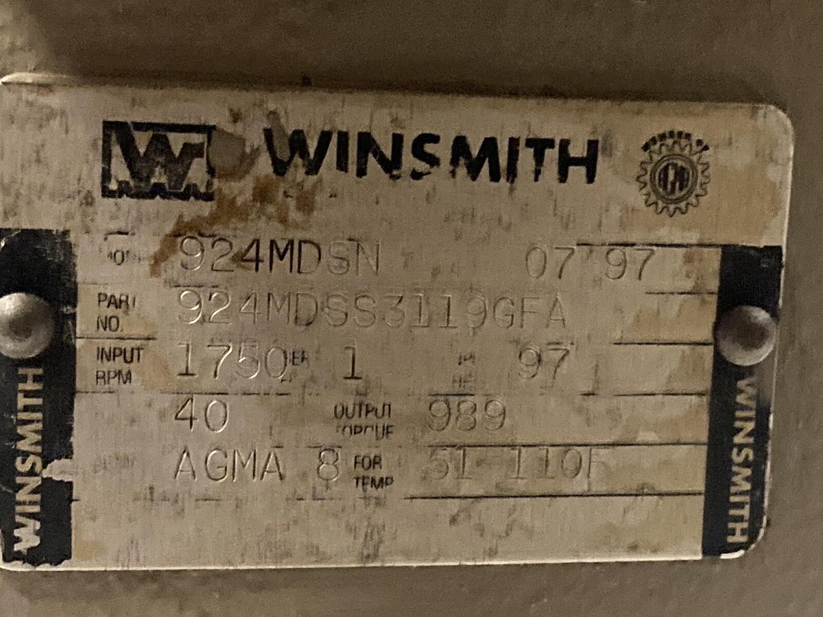 Used Winsmith,924MDSS3119GFA,Gear Reducer with Baldor CM3542 3/4HP Motor 1725 RPM