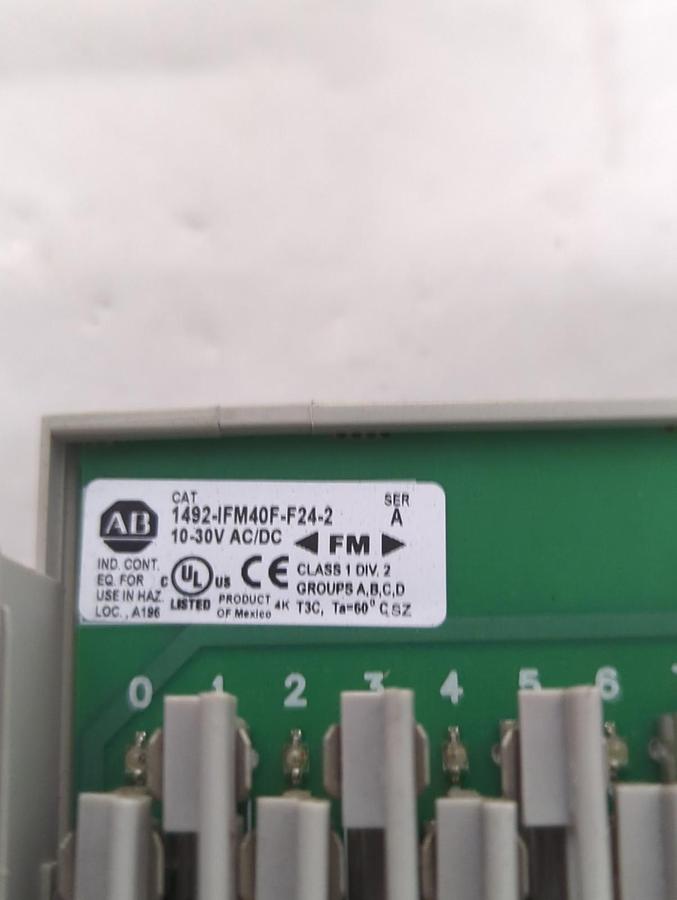 Used ALLEN BRADLEY,1492-IFM40F-F24-2,FUSIBLE INTERFACE MODULE SERIES A PRE-OWNED