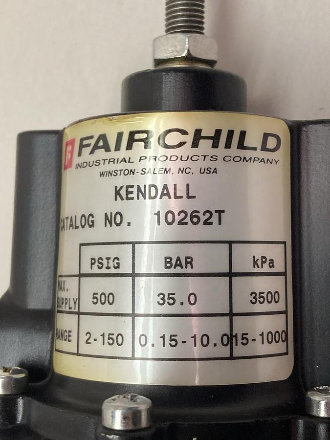 Used Fairchild,10262T,Industrial Regulator 500 PSIG 35.0 BAR 3500kPa