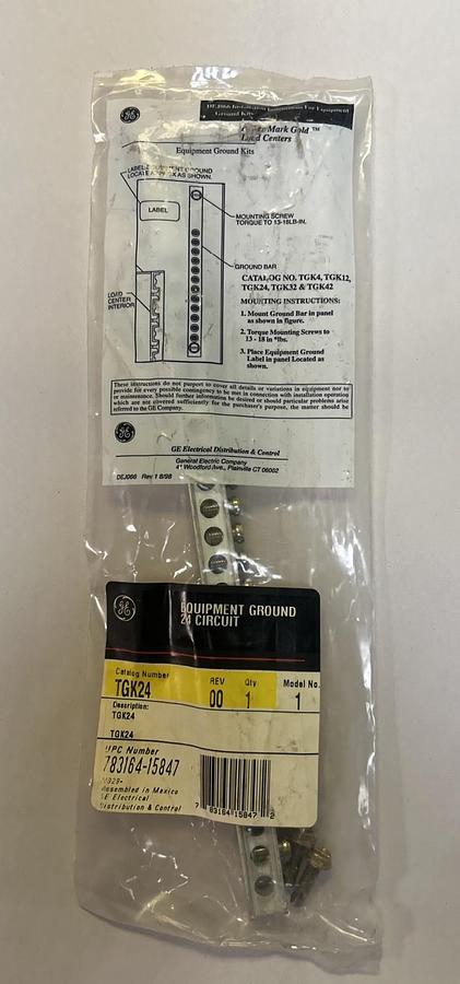Used GENERAL ELECTRIC,TGK24,24 CIRCUIT EQUIPMENT GROUND KIT LOT OF 3 NOS