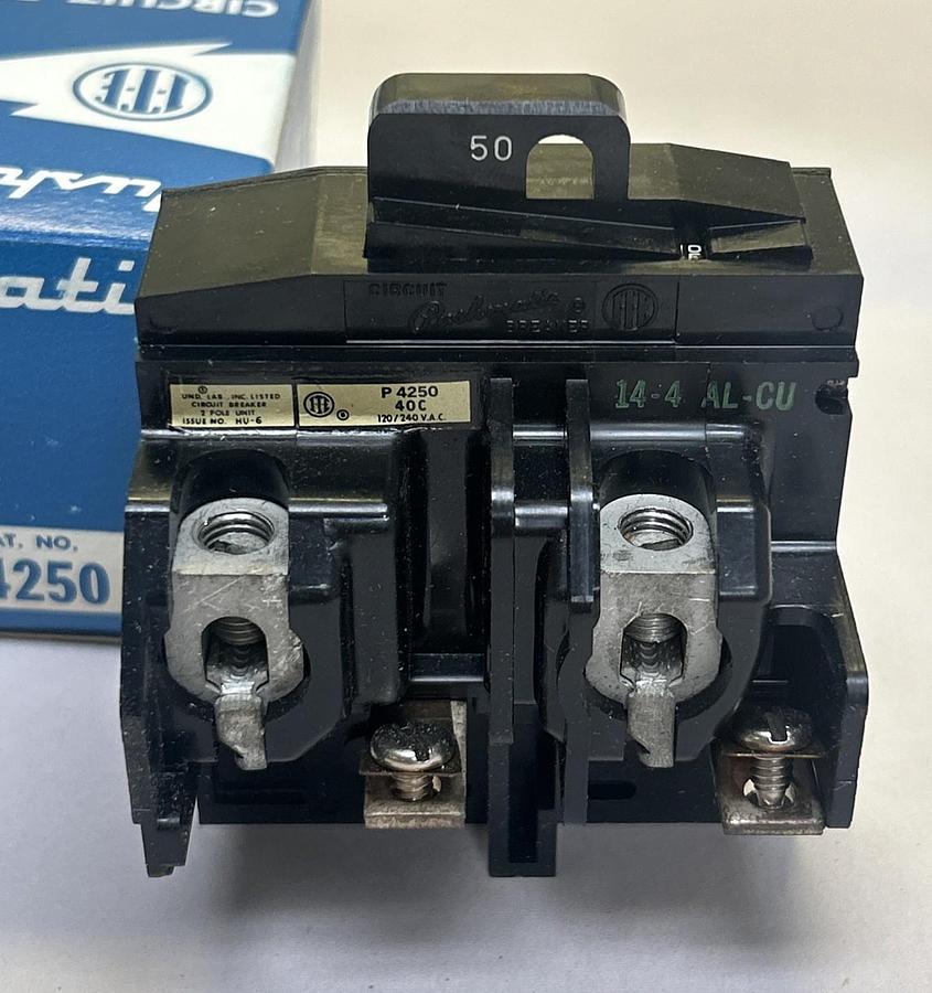 ITE,P4250,CIRCUIT BREAKER 50A 1120/240V 2P NOS