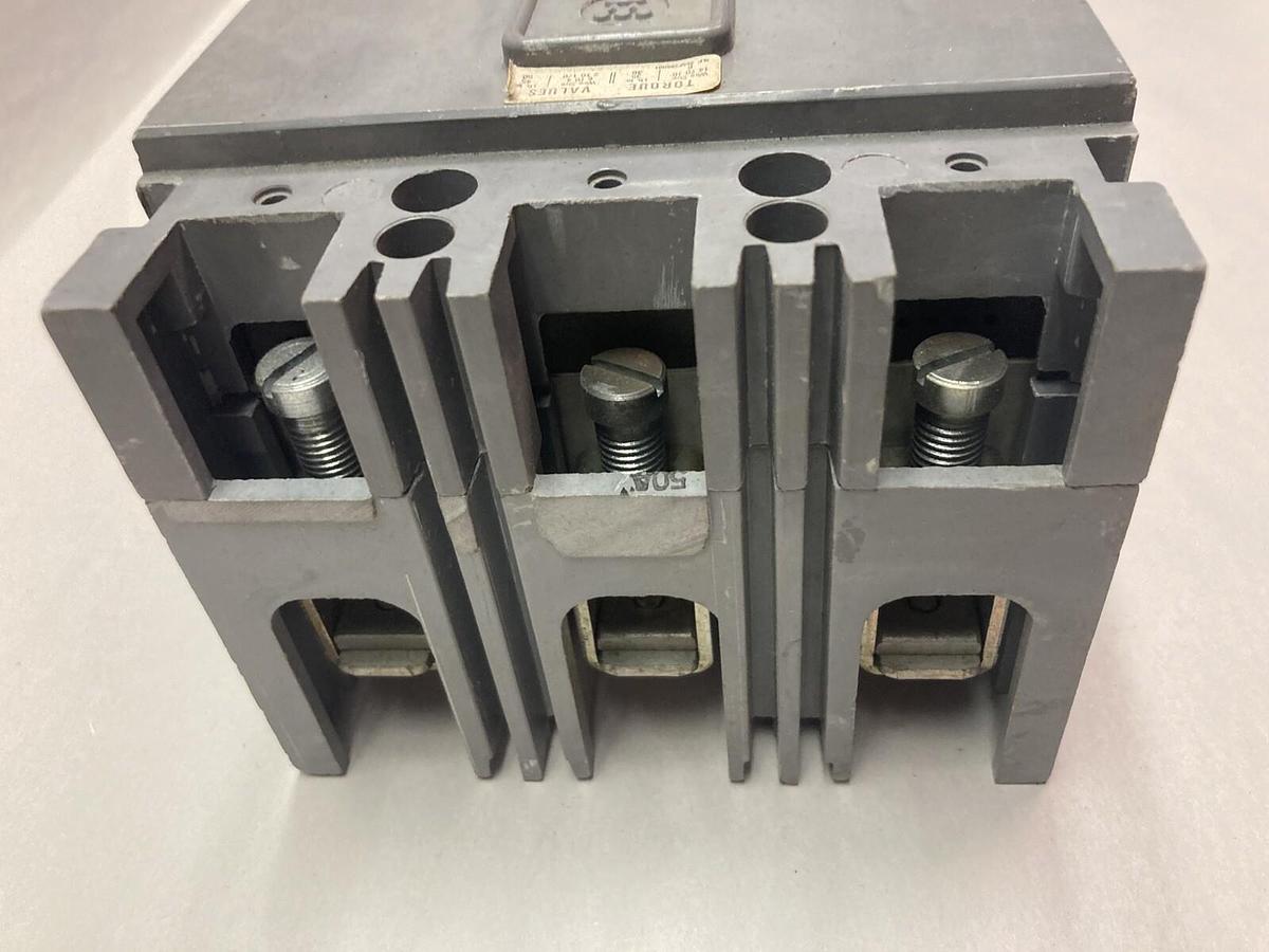 Used Westinghouse,HFB3050,3-Pole Circuit Breaker 50A 600Vac