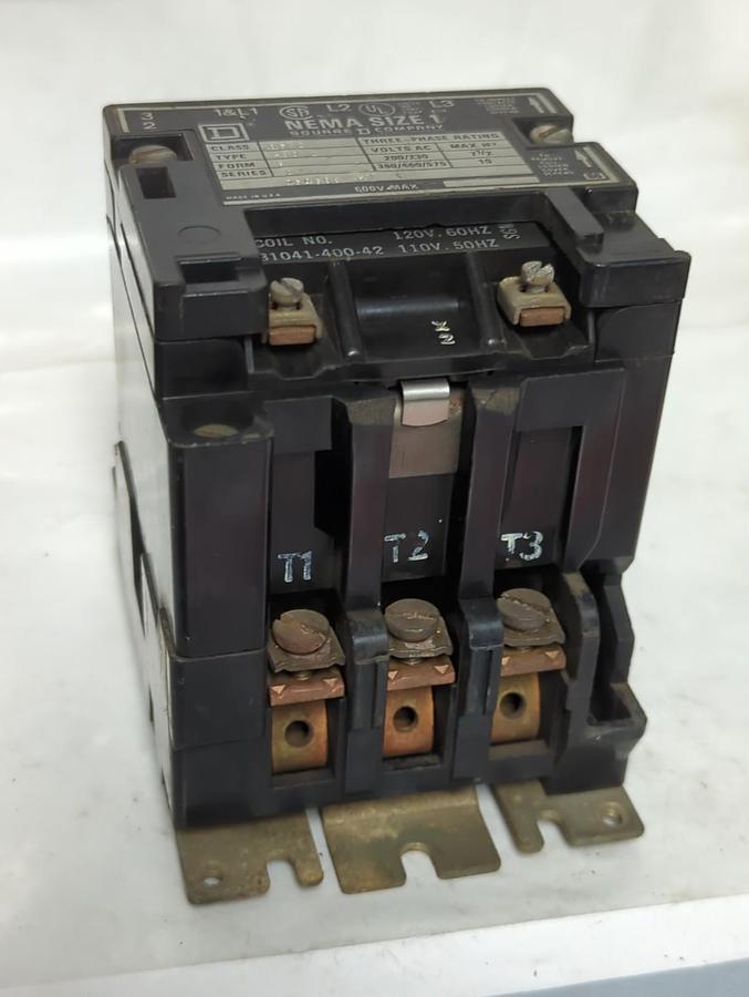 Used SQUARE D,8502 SC0 2,CONTACTOR 3-PHASE SIZE 1 PRE-OWNED