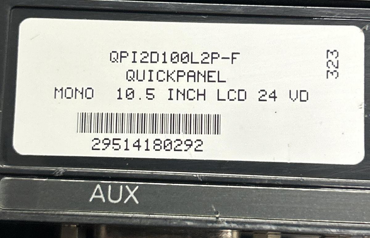 Used TOTAL CONTROL,QPI2D100L2PF,QUICKPANEL OPERATOR INTERFACE