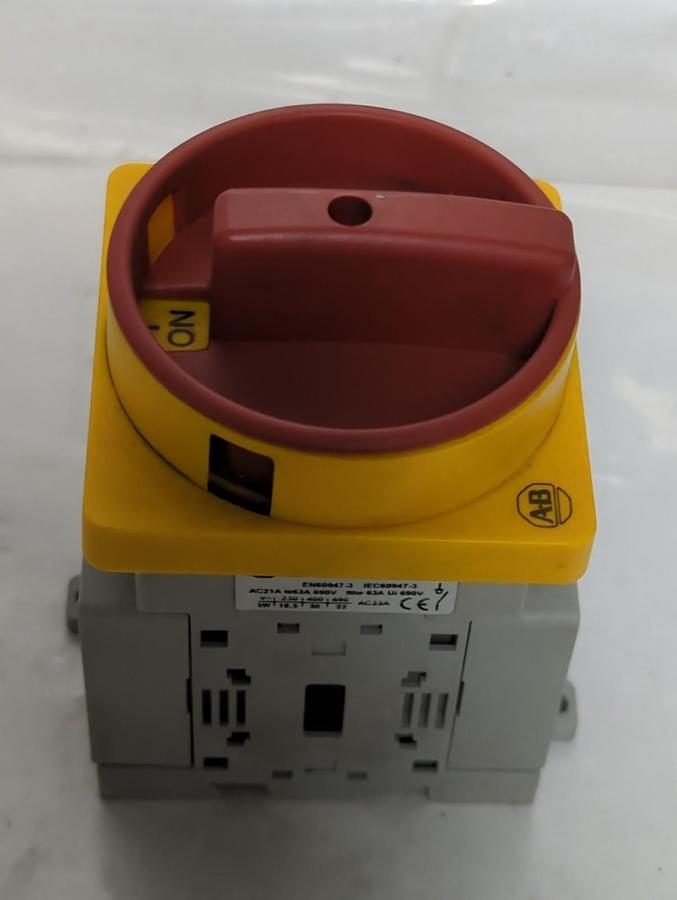 Used ALLEN BRADLEY,194E-E63-1753,SERIES B DISCONNECT SWITCH 63A 600VAC PRE-OWNED