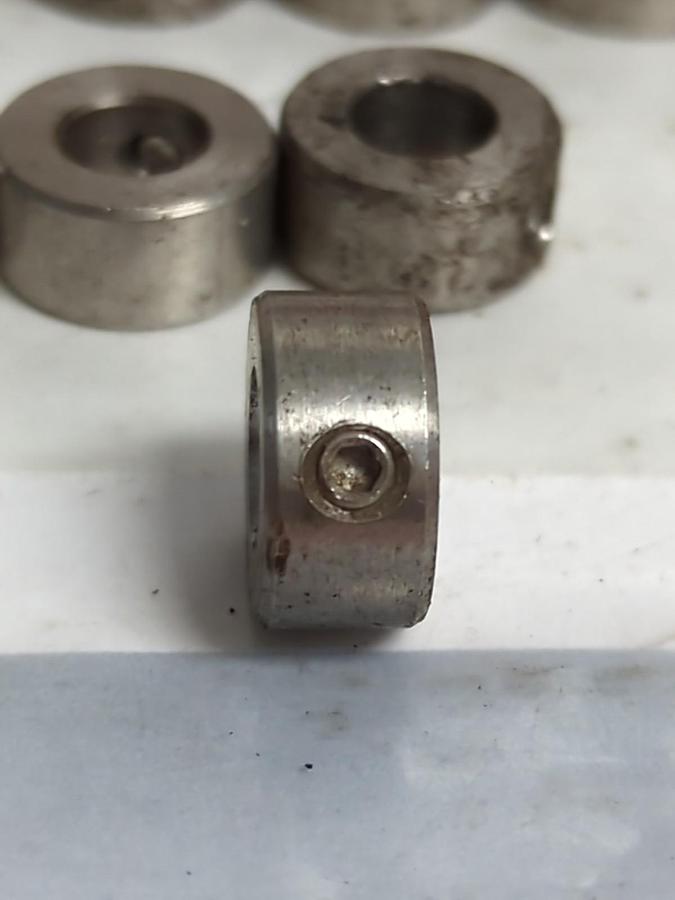 Used UNBRANDED,3/8 INCH,SET SCREW COLLAR LOT OF 30 PRE-OWNED