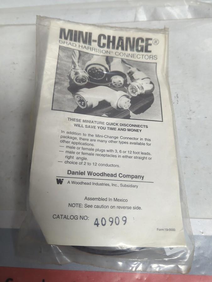 DANIEL WOODHEAD,40909,MINI-CHANGE CONNECTOR/RECEPTACLE NOS