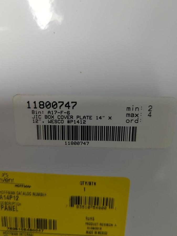 HOFFMAN,A14P12,JUNCTION PANEL 54800 LOT OF 3 NOS