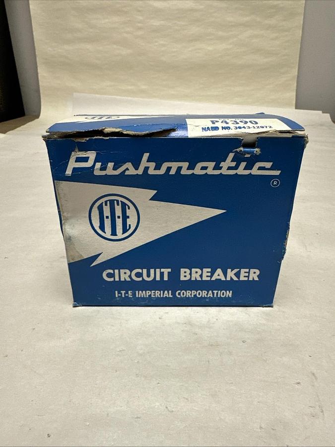 Used ITE Pushmatic,P4390,90A 3 Pole 240V Circuit Breaker