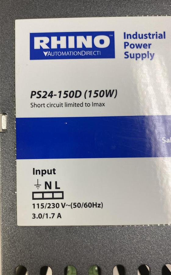 Used Rhino,PS24-150D,Power Supply 115/230V