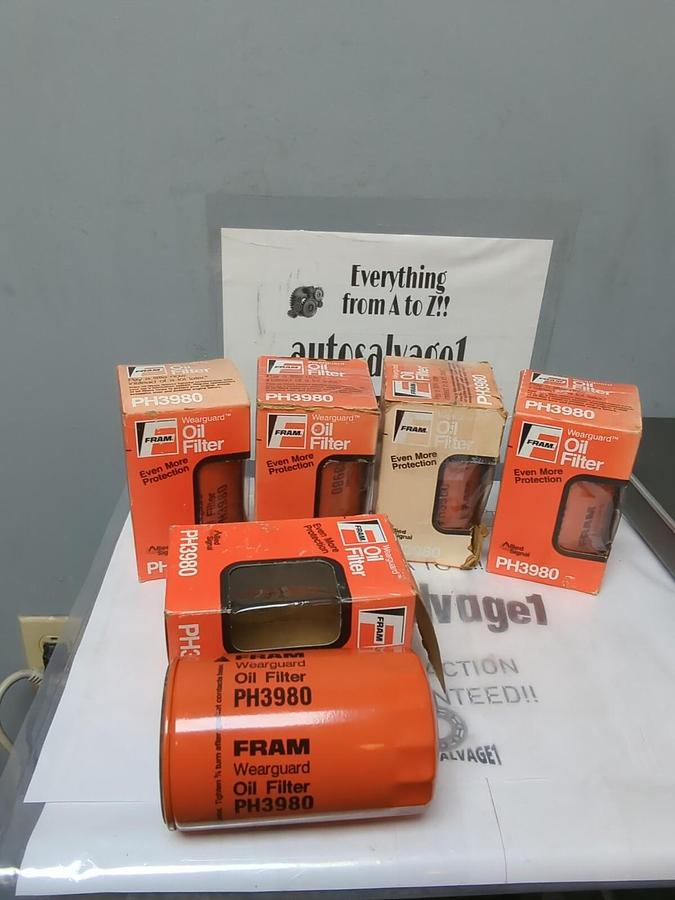 FRAM,PH3980,OIL FILTER LOT OF 5 NOS