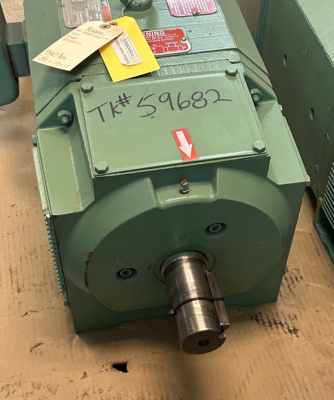 Used RELIANCE,LC2512ATZ,DC MOTOR 25HP 500V 850RPM LC2512ATZ FRAME