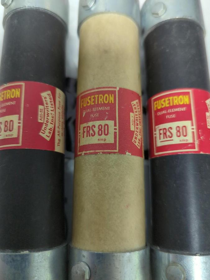 COOPER BUSSMANN,FRS-80,FUSE 80 AMP LOT OF 3 NOS