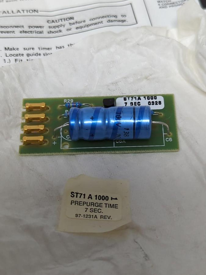HONEYWELL,ST71-A-1000,PLUG-IN PURGE TIMER 7-SECOND NOS