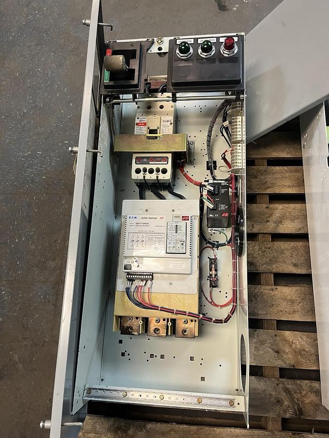 Used EATON CUTLER HAMMER,S801T18N3S,SOFT STARTER F2100 MCC BUCKET 250A BREAKER
