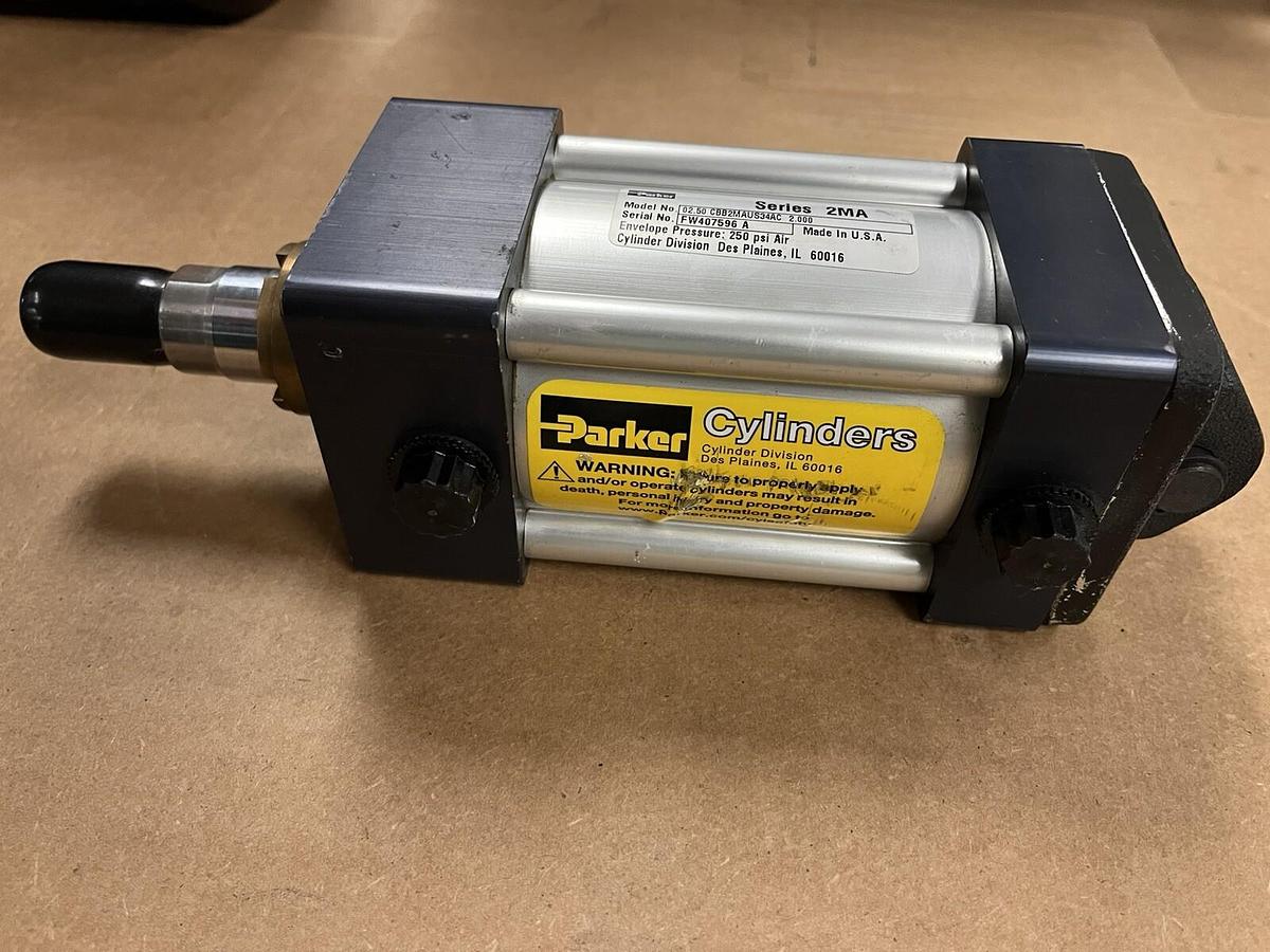 PARKER SHRADER BELLOWS,02.50-CBB2MAUS34AC-2.000,SERIES 2MA PNEUMATIC CYLINDER