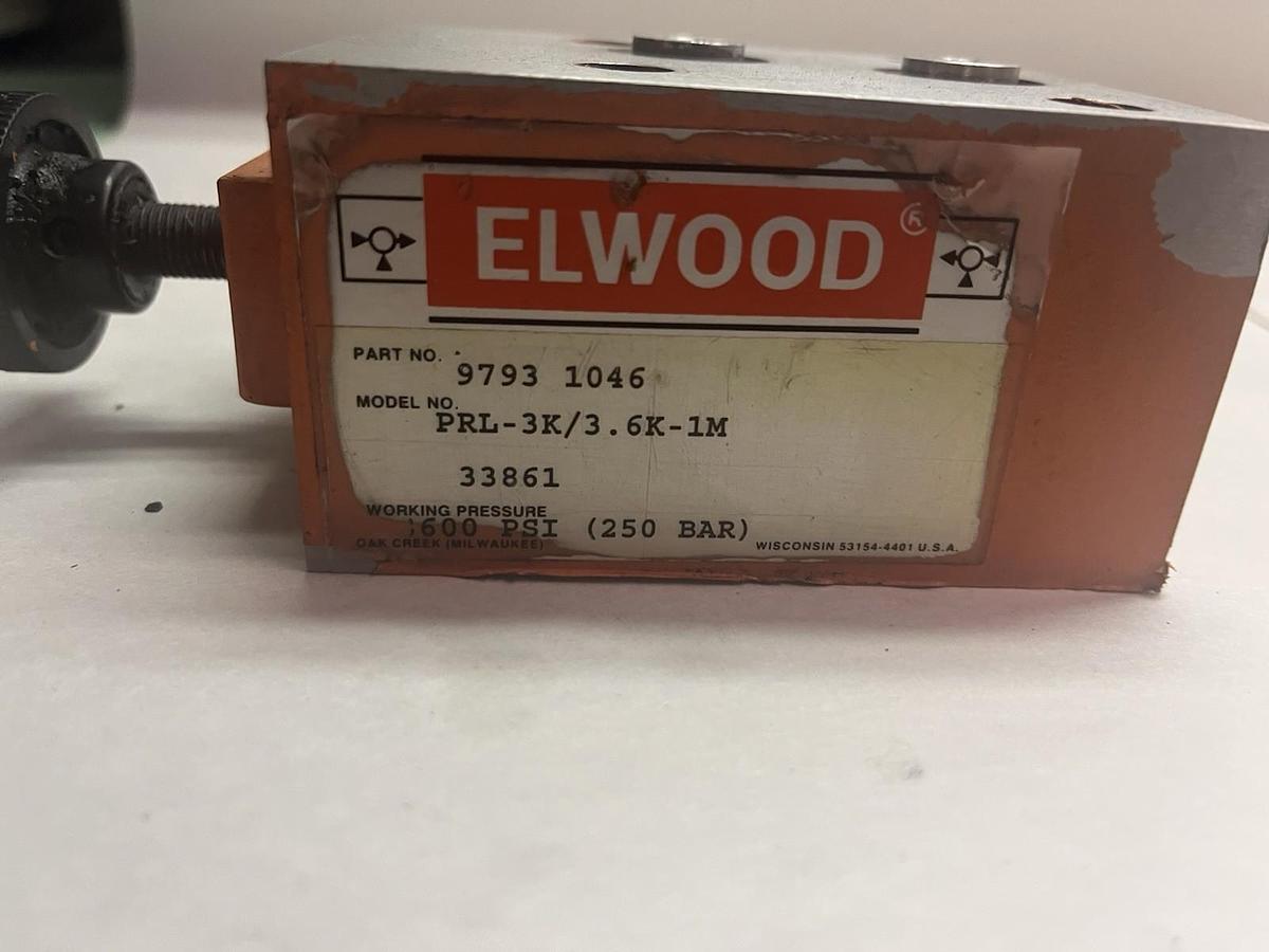 Used ELWOOD,PRL-3K/3.6K-1M,HYDRAULIC CONTROL FLOW VALVE