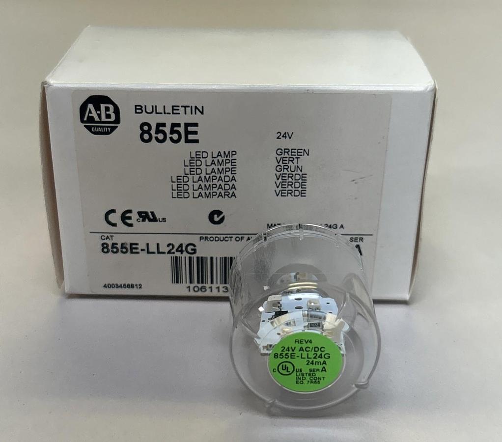 Used ALLEN BRADLEY,855E-LL24G,GREEN LED REPLACEMENT LAMP NEW
