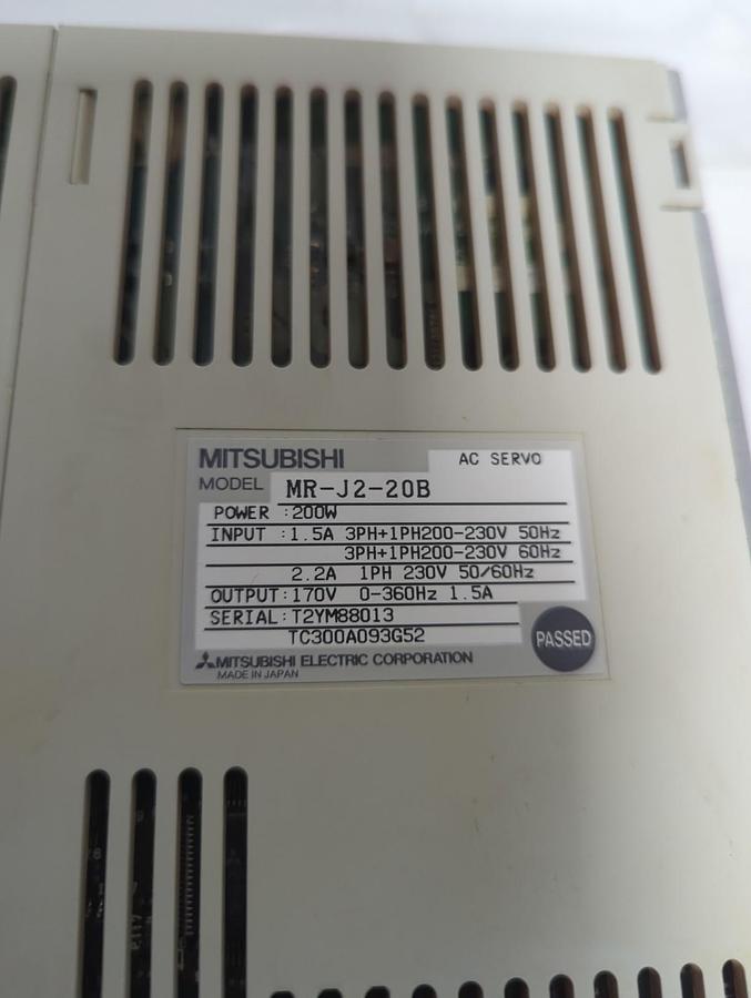 Used MITSUBISHI,MR-J2-20B,AC SERVO DRIVE PRE-OWNED
